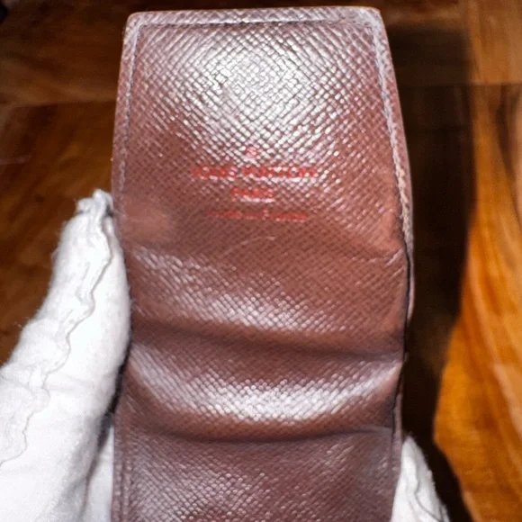 Louis Vuitton repurpose handpainted converted cigarette case brown DAMIER canvas - Picture 8 of 14